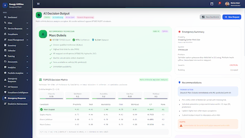 TOPSIS Decision Matrix and Recommendations